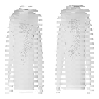 吠える虎 日本の浮世絵スタイル 長袖Tシャツ - Kawaiitshirt