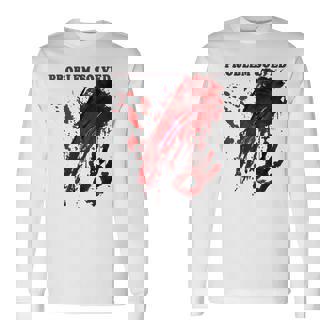 問題解決 血まみれのシャツ 血まみれのホラー 長袖Tシャツ - Kawaiitshirt