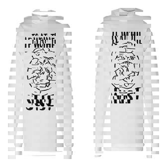 夕日を眺めてみよう 長袖Tシャツ - Kawaiitshirt