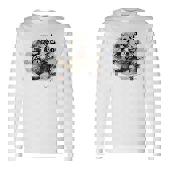 大蛇 美女 巳年 蛇神 イラスト バックプリント 長袖Tシャツ - Kawaiitshirt