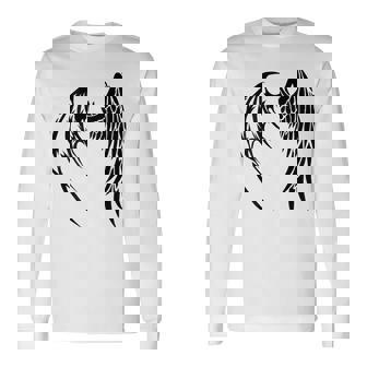 天使 悪魔 翼 神話 信仰 長袖Tシャツ - Kawaiitshirt