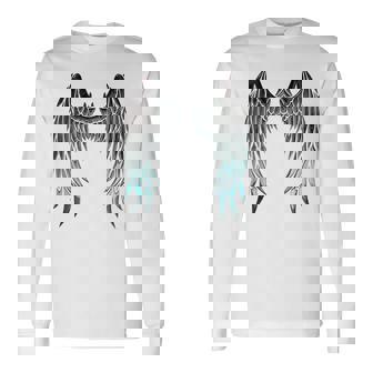 天使の羽 バックプリント 長袖Tシャツ - Kawaiitshirt