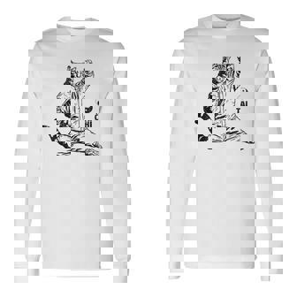 太極拳 猫 格闘技 面白い 猫 格闘 長袖Tシャツ - Kawaiitshirt