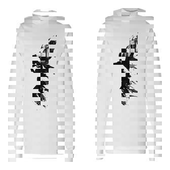 妖精 神話 ホールド カメラ グラフィック ファンタジー ポートレート 妖精 長袖Tシャツ - Kawaiitshirt