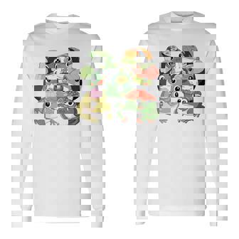 寿司 アニメ カエル 寿司好き 長袖tシャツ 長袖Tシャツ - Kawaiitshirt