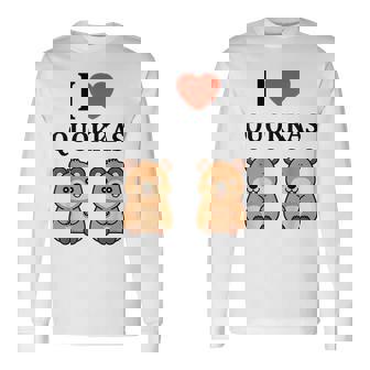 小さな赤ちゃんクオッカのユーモア動物は大好きです私はクオッカが大好きです 長袖Tシャツ - Kawaiitshirt