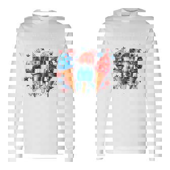 少年 赤 白 青 アメリカ国旗 7月4日 アイスキャンディー 愛国的 長袖tシャツ 長袖Tシャツ - Kawaiitshirt