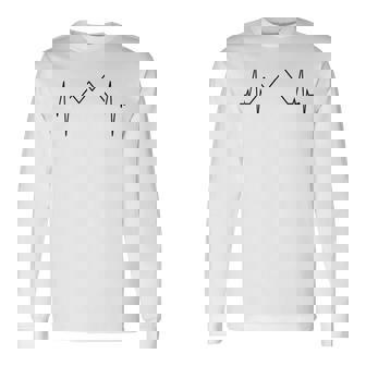 山のハートビート ハイキング 登山 恋人 ハイカー 長袖Tシャツ - Kawaiitshirt