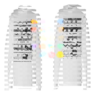 岩石・鉱物の種類 宝石学・地質学 教育 長袖Tシャツ - Kawaiitshirt