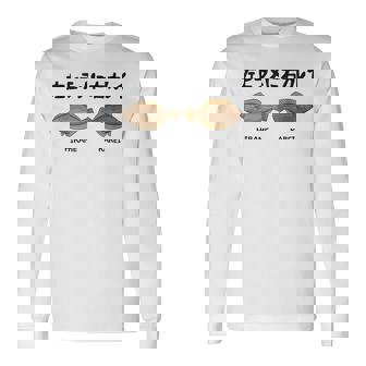 左ヒラメに右カレイ Hirame Karei 魚好き 願掛け 釣り好き 海釣り 趣味 おもしろ ネタ 趣味釣り 船 釣り 長袖Tシャツ - Kawaiitshirt