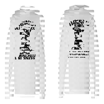 幸せはミニシュナウザー 長袖tシャツ 長袖Tシャツ - Kawaiitshirt