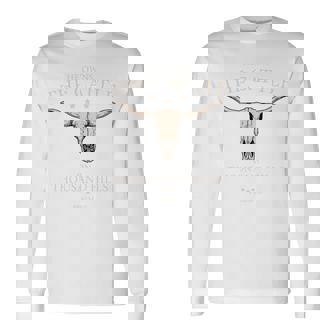 彼はザ・キャトル・オン・ア・サウザンド・ヒルズのクリスチャン・カウ・フェイス 長袖tシャツ 長袖Tシャツ - Kawaiitshirt