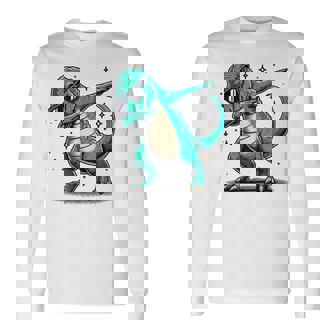 恐竜 ダビングサングラス ダブダンス 長袖Tシャツ - Kawaiitshirt
