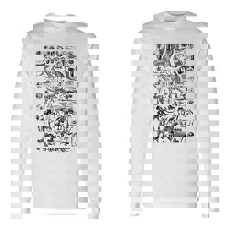 恐竜の化石 T-Rex 古生物学 ヴィンテージ 考古学 ギフト 長袖Tシャツ - Kawaiitshirt