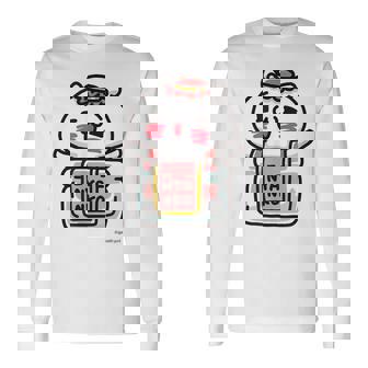 愛しすぎて大好きすぎる。ペアデザイン にゃんこジャム 長袖Tシャツ - Kawaiitshirt