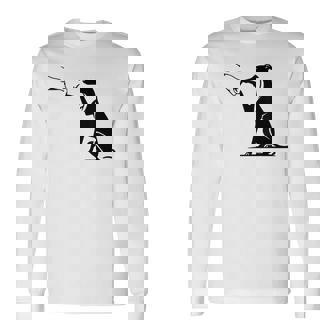 手を持つかわいいウィペット、ウィペットのママ 長袖Tシャツ - Kawaiitshirt