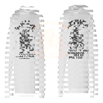 敗者トラブルに巻き込まれてもラクーンポッサムにはならない 長袖Tシャツ - Kawaiitshirt