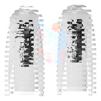 日本の忍者バックプリント。 長袖Tシャツ - Kawaiitshirt