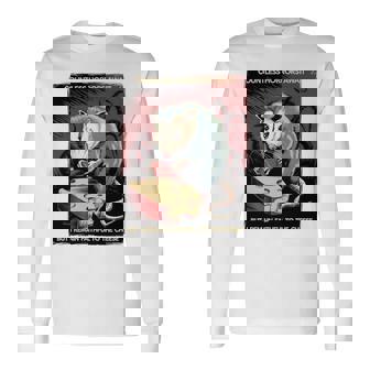 日本ホラーオポッサムアニメ レトロ 数え切れないほどの恐怖が待ち受けている 長袖tシャツ 長袖Tシャツ - Kawaiitshirt