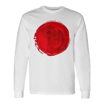 日本国旗 昇る太陽 日照 日の丸 長袖Tシャツ - Kawaiitshirt