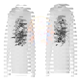 日本美術 うさぎ 忍者 浮世絵 アニメ風 侍うさぎ 長袖Tシャツ - Kawaiitshirt