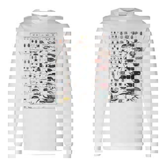 昆虫コレクション 種 虫 ビンテージ チャート 昆虫学 長袖Tシャツ - Kawaiitshirt