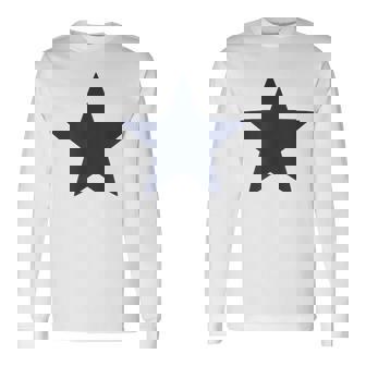 星 星柄 メンズ レディース ブランド おしゃれ かっこいい かわいい プリント 大きサイズ 紺 春夏 ブルーステラ 長袖Tシャツ - Kawaiitshirt