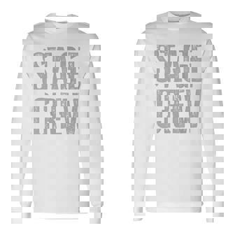 映画、テレビ、劇場、カメラ用のステージクルーが背面にプリントされています。 長袖Tシャツ - Kawaiitshirt