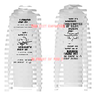 最高の雇用主をあなたの目の前で探しているデザイン 長袖Tシャツ - Kawaiitshirt