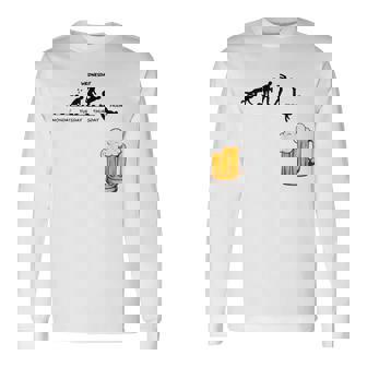 月曜日金曜日 スティックマン ビールウィークジャンプ エネルギー 皮肉 長袖Tシャツ - Kawaiitshirt