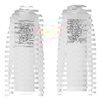 東京地下鉄地図 地図 東京地下鉄 長袖Tシャツ - Kawaiitshirt