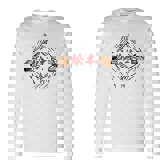 松本 苗字 面白いtシャツ 胸 名前 おもしろ グッズ 服 筆文字 文字 入り 面白い ネタ メンズ 長袖Tシャツ - Kawaiitshirt