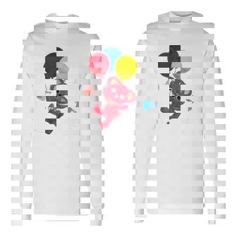 森のぬいぐるみラズ ぷかぷか風船 長袖Tシャツ - Kawaiitshirt
