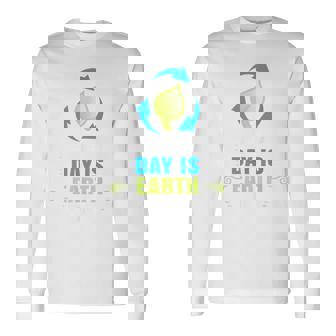 毎日のハッピーアースデイtシャツはアースデイのリサイクルです 長袖Tシャツ - Kawaiitshirt