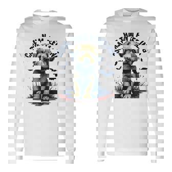 気持ちより怖い愛らしい子犬 長袖Tシャツ - Kawaiitshirt