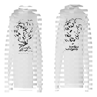 牡蠣のキャラクター「Cute Oyster」黒ver 長袖Tシャツ - Kawaiitshirt