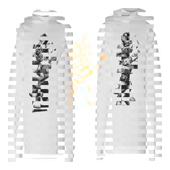 犬 演奏 ギター 歌う アメリカン コッカー スパニエル 面白い 長袖Tシャツ - Kawaiitshirt