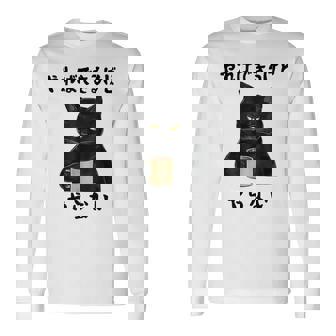 猫「やればできるけどやらない」文字入り おもしろ 筆文字 面白い 服 面白い 長袖Tシャツ - Kawaiitshirt