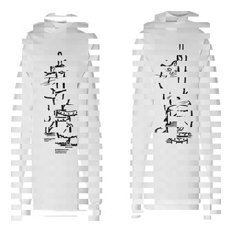 猫ねこネコ和太鼓お祭り 長袖Tシャツ - Kawaiitshirt