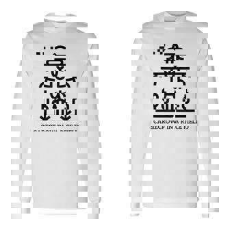 田んぼのかかし 長袖Tシャツ - Kawaiitshirt