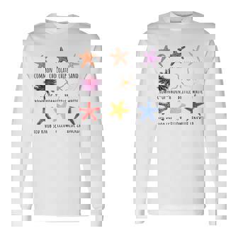 異なるタイプのヒトデの品種コレクション、かわいいヒトデ Lo 長袖Tシャツ - Kawaiitshirt