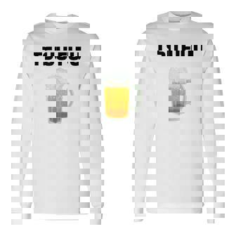 痛風 ビール 自虐 デブ ウケる ギフト ロゴ 面白 ジョーク おもしろ ネタ オリジナル 白 長袖Tシャツ - Kawaiitshirt