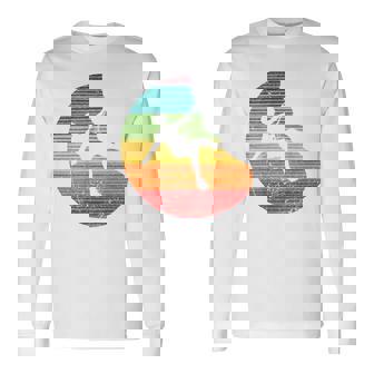 バックプリント 登山、ボルダリング、フリークライミングシルエット 長袖Tシャツ - Kawaiitshirt