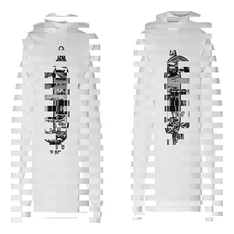真空管デザイン・ヴィンテージ・アナログ・バルブ・アンプ、ギター 長袖Tシャツ - Kawaiitshirt