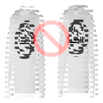 禁煙シンボル ノベルティ 禁煙サイン 長袖Tシャツ - Kawaiitshirt