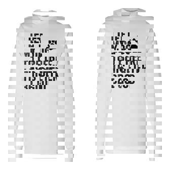 私は犬をここに置き去りにしました。これは良い方がいいおもしろい犬のジョーク 長袖Tシャツ - Kawaiitshirt