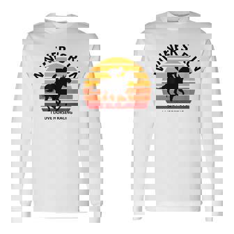 競馬ファンや馬好きの方にお勧め 勝者の走り オシャレな競馬イラスト 長袖Tシャツ - Kawaiitshirt