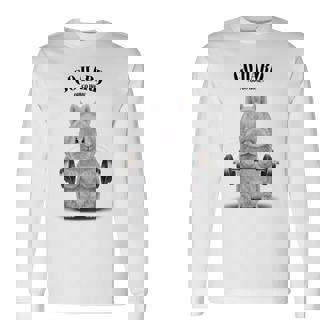 筋トレ ジム やる気がないなら家に帰れ ネザーランドドワーフ ウサギ ホワイト 長袖Tシャツ - Kawaiitshirt