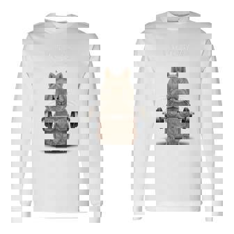 筋トレ ジム やる気がないなら家に帰れ ネザーランドドワーフ ウサギ ベージュ 長袖Tシャツ - Kawaiitshirt