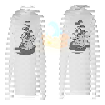 箱入りサメ 長袖Tシャツ - Kawaiitshirt